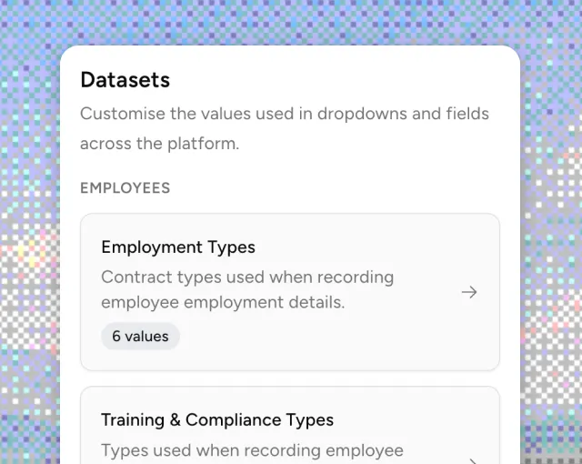 Customisable datasets