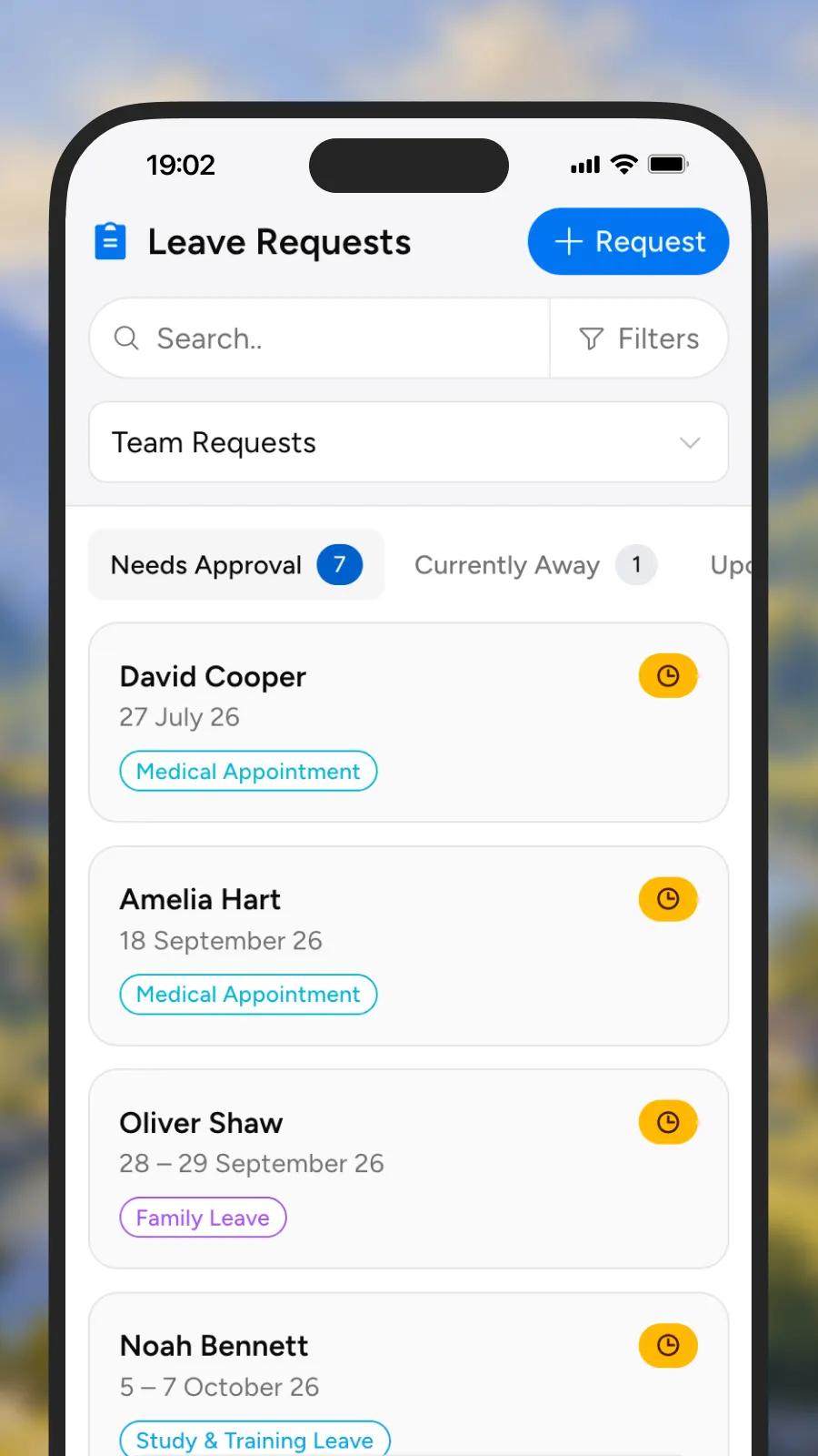 Leave request details