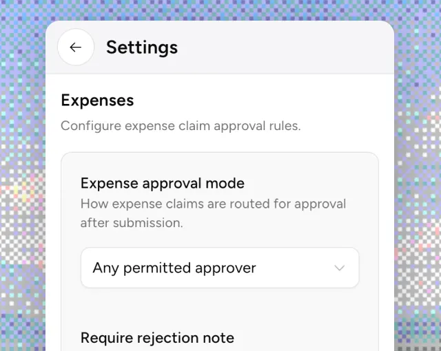 Expense approval modes