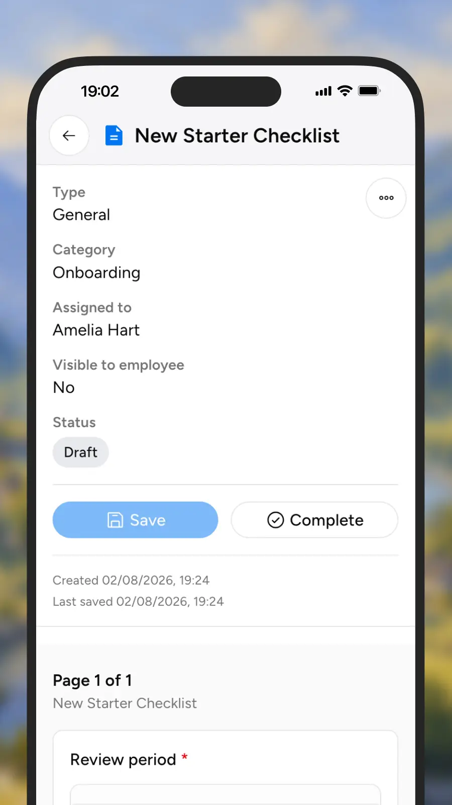 Reusable form templates